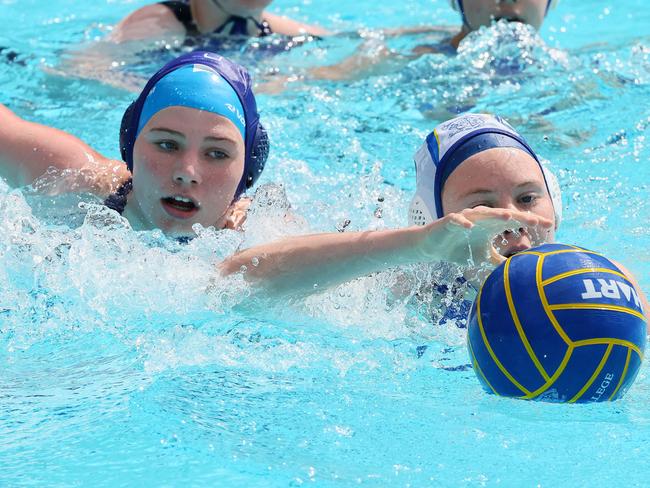 Action from the water polo tournament at the Valley Pool in Brisbane. Photo:Tertius Pickard