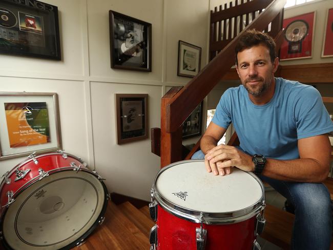 Jon Coghill, former drummer of Powderfinger, has suffered hearing loss during his career. Picture: Lyndon Mechielsen/The Australian