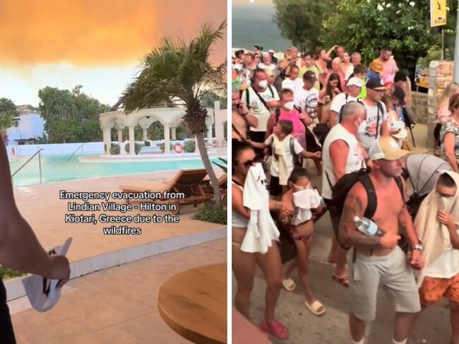 Insane footage of hotel guests fleeing