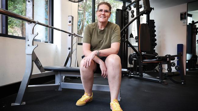 Louise Hunt, the global workplace experience lead at Canva, had a knee replacement at age 44. Picture: John Feder/The Australian