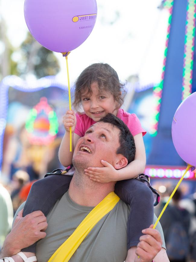 James Fisher and daughter Sophie, 4. Picture: Brett Hartwig