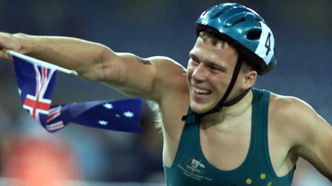 A fresh-faced Fearnley at the Sydney 2000 Paralympics.