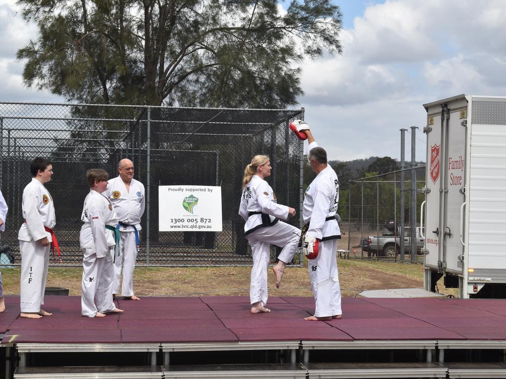 The Laidley Bai Rui Taekwon-Do Club put on a demonstration of their skills for visitors