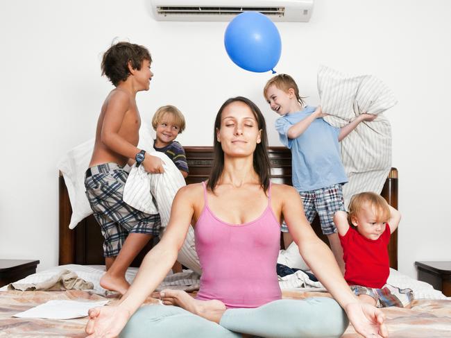 It’s possible to meditate with kids around. You can even get them involved by giving them activities to do away from the screens.