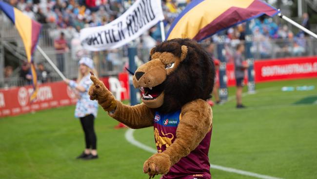 The Brisbane v North Melbourne match at Mount Barker Oval. Picture: Brett Hartwig