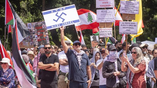 Anti -War protesters take to the street of Sydney . Picture: Jeremy Piper