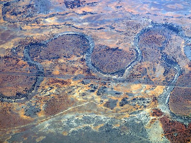 An aerial view of a portion in New South Wales of the Murray Darling basin. Picture: Supplied
