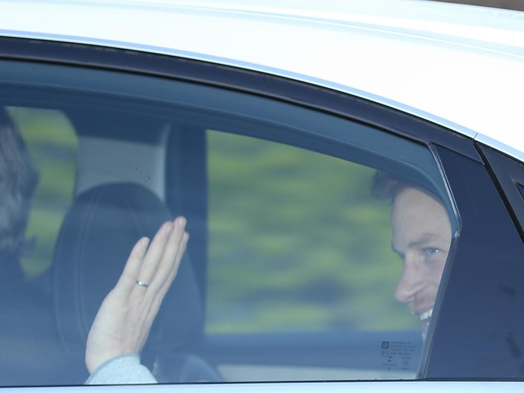 G’Day mate! Harry waves to the crowd. Picture: John Grainger