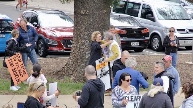 Some of the Collaroy protesters.  Picture: Monique Tyacke