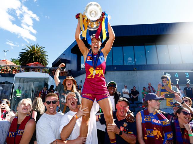 Conway produced some crucial plays in the second half to help lead the Lions to their second AFLW premiership. Picture: Dylan Burns/AFL Photos via Getty Images