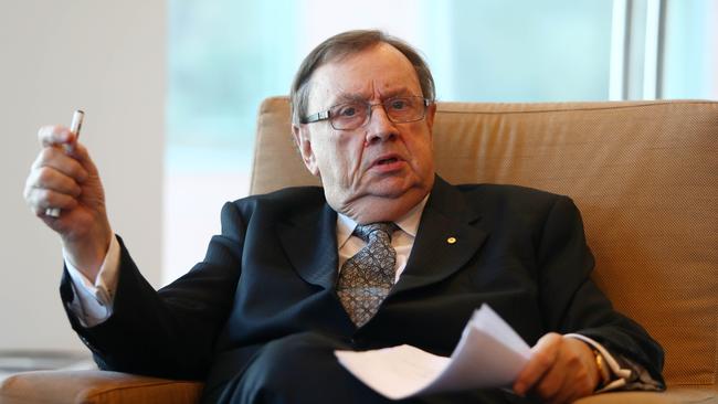 29/10/18 Harold Mitchell during the launch of Damon Kitney's book on James Packer titled 'The Price of Fortune', at the Herald Weekly Times in Melbourne. Aaron Francis/The Australian