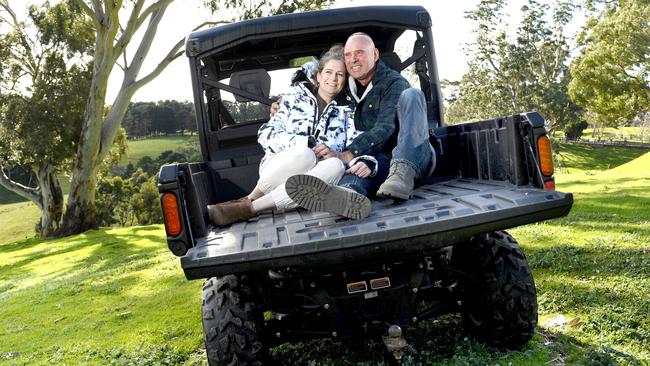 Gliobastoma patient Peter Cutting with his wife Liz say they would “absolutely” be prepared to join clinical trials. Picture: Tricia Watkinson