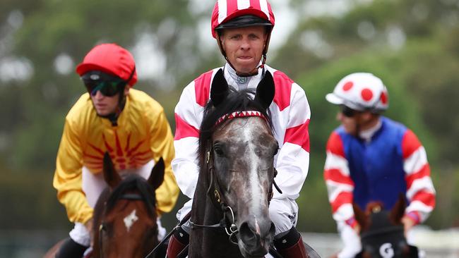 Jockey Kerrin McEvoy was confident Celestial Legend would win the Hobartville Stakes and gave him a perfect ride. Picture: Getty Images