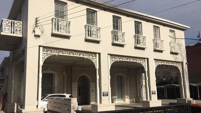 The closed building at 2 Manningtree Rd, Hawthorn, the former head office of RSL Vasey Care.