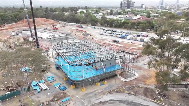 Bird's eye view shows new Aquatic Centre progress