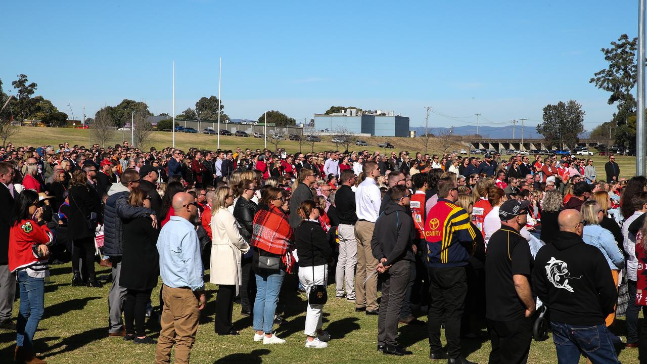 The celebration of life is taking place at the home of the Singleton Roosters. Picture: NCA NewsWire / Gaye Gerard