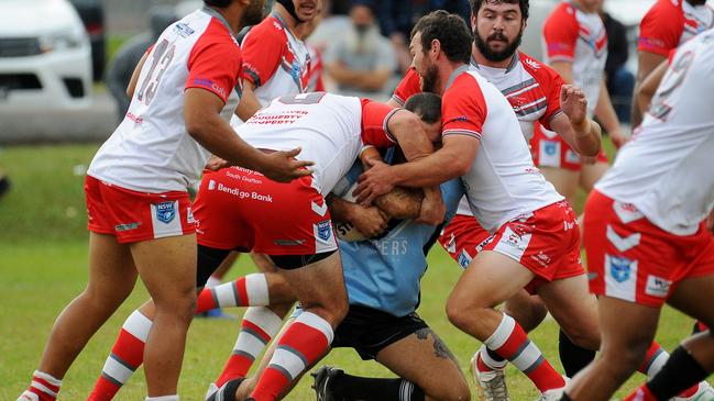 Woolgoolga Seahorses v South Grafton Rebels in first grade during round six of the 2024 Group 2 Rugby League competition at Solitary Islands Sports Ground. Picture: Leigh Jensen