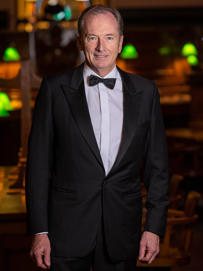 James Gorman arrives to give the Keith Murdoch Oration at the State Library Victoria. Picture: Jason Edwards