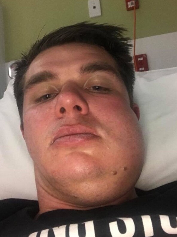 Trinity player Carl Teusner underwent surgery on Wednesday morning. Picture: Supplied