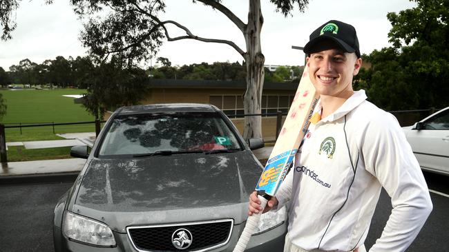 Box Hill cricketer Blake Nikolic travels from Wodonga to Melbourne every weekend to play with VSDCA club Box Hill. Picture: Hamish Blair