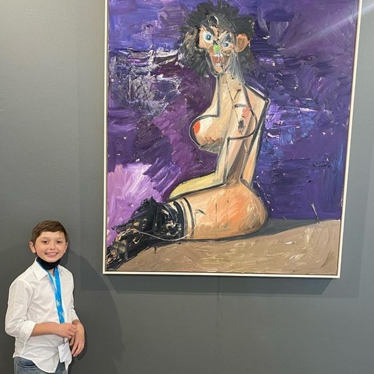 Andres Valencia, 10, has been hailed as Little Picasso. Picture: Instagram @andresvalenciaart