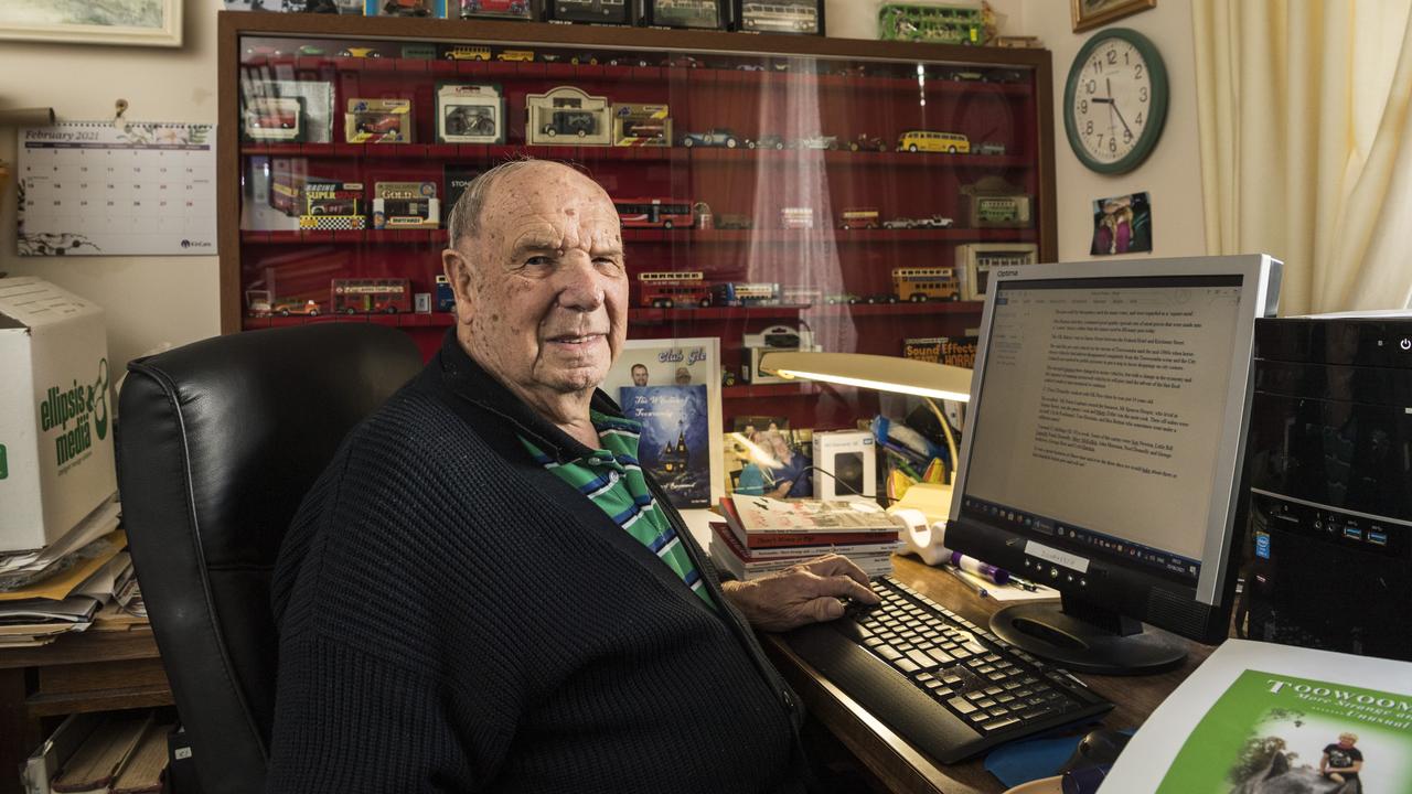 Don Talbot in his home office. Picture: Kevin Farmer