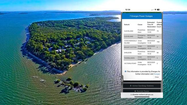 Coochiemudlo Island residents facing days without power