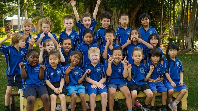 NAKARA PRIMARY SCHOOL FUNNY FACES. Transition Erichsen. BACK ROW (L-R): Elliott Pateman, Lily Gazzard, Henry Cairns, Archie Steer, Theo Tagalag, Kevin Lin, Muhammad Usman. MIDDLE ROW (L-R): Rory Bade, Kara Dowell, Jamelia Forrester, Andrea Romero, Lawrence Sun, Minhal Mansoor, Amberlyn Soo. FRONT ROW (L-R): Taliyah Mapfumo, Yanhan Wang, Hazel Clayton, Oliver Peckham, Kristopher Magriplis, Indy Proos, Ryan Bishnoi, Sophie Chan. ABSENT: Naveez Robbar