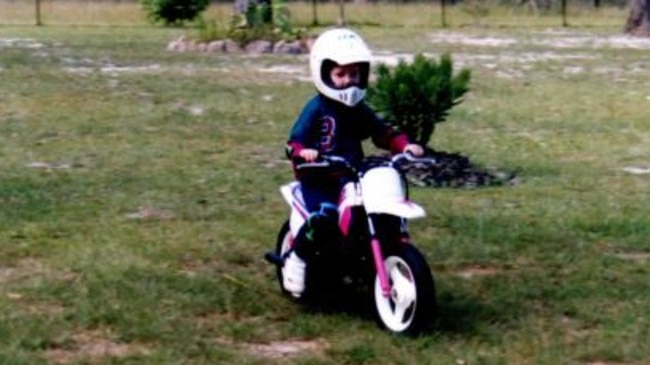 Luke started riding a motorbike as a youngster.