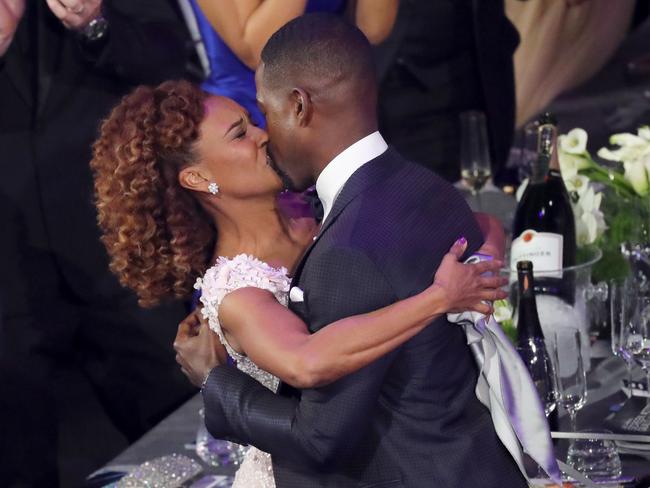 Ryan Michelle Bathe and Sterling K. Brown during the 24th Annual Screen Actors Guild Awards at The Shrine Auditorium on January 21, 2018 in Los Angeles, California. Picture: Getty