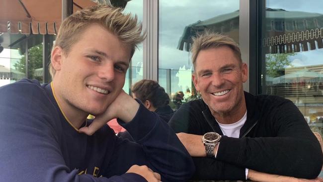 Shane Warne with son Jackson.