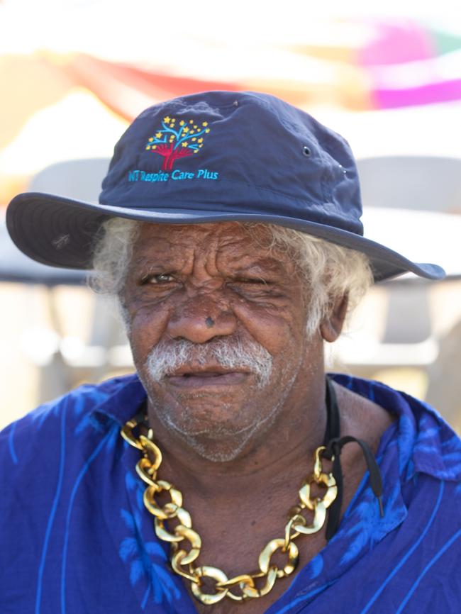 Kalrno pensioner Peter Byres turns out for a weekend of Music, Sport and Culture at the Barunga Festival. Picture Glenn Campbell