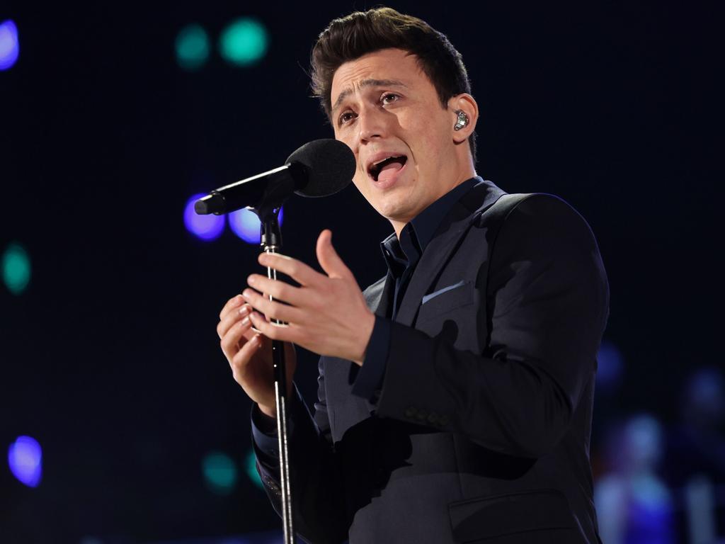 Zak Abel hit the stage for his big coronation moment. Picture: Getty Images