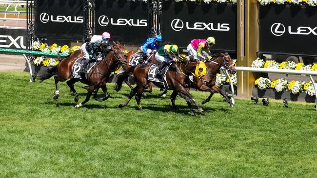 A mother of two won $3.2m after picking the first four in the 2024 Melbourne Cup won by Knight’s Choice. Picture: George Sal/Racing Photos via Getty Images