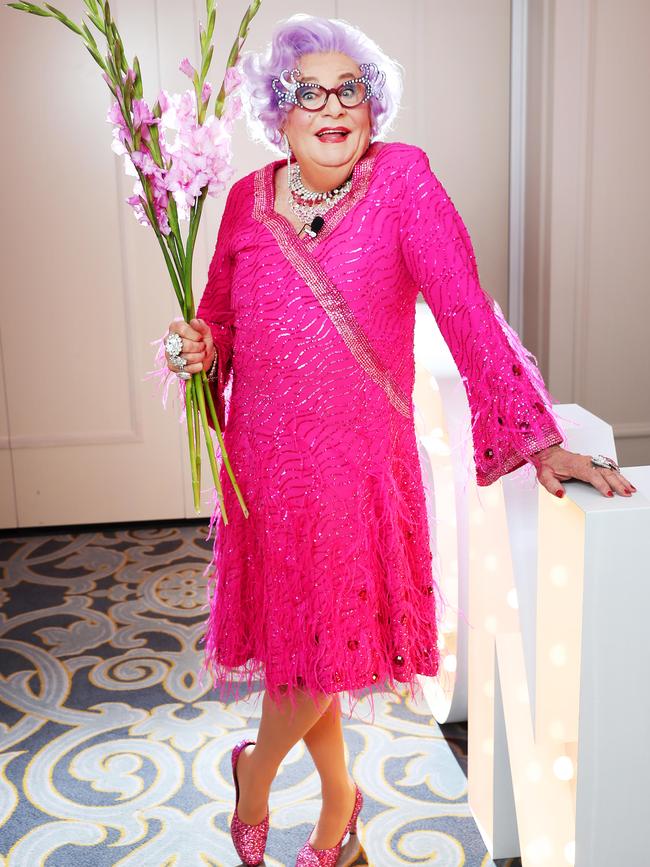 Dame Edna Everage has a new show and a new beau. Picture: Rohan Kelly