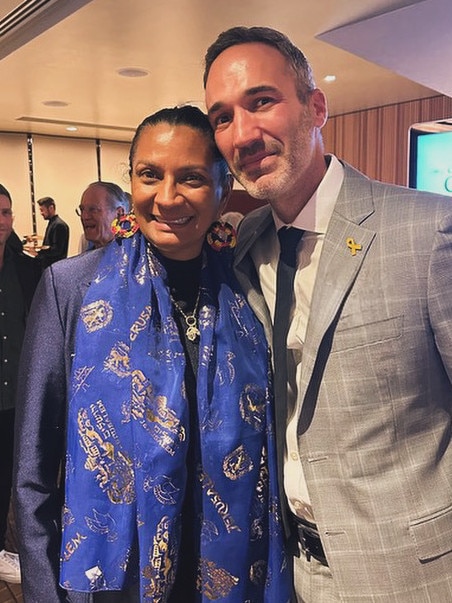 Ms Peris pictured alongside the ECAJ's co-chief executive, Alex Ryvchin.