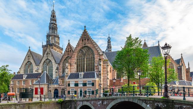 Oude Kerk, the oldest building in Amsterdam.