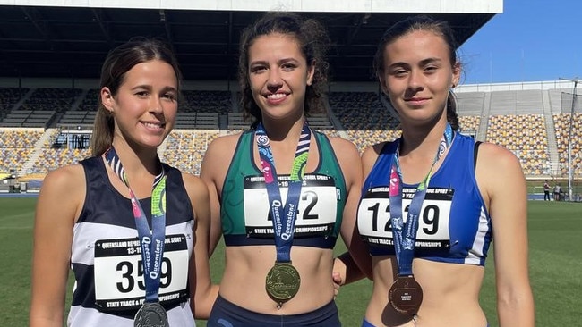 Philla Danielle Jones, middle, after winning gold two weeks ago.