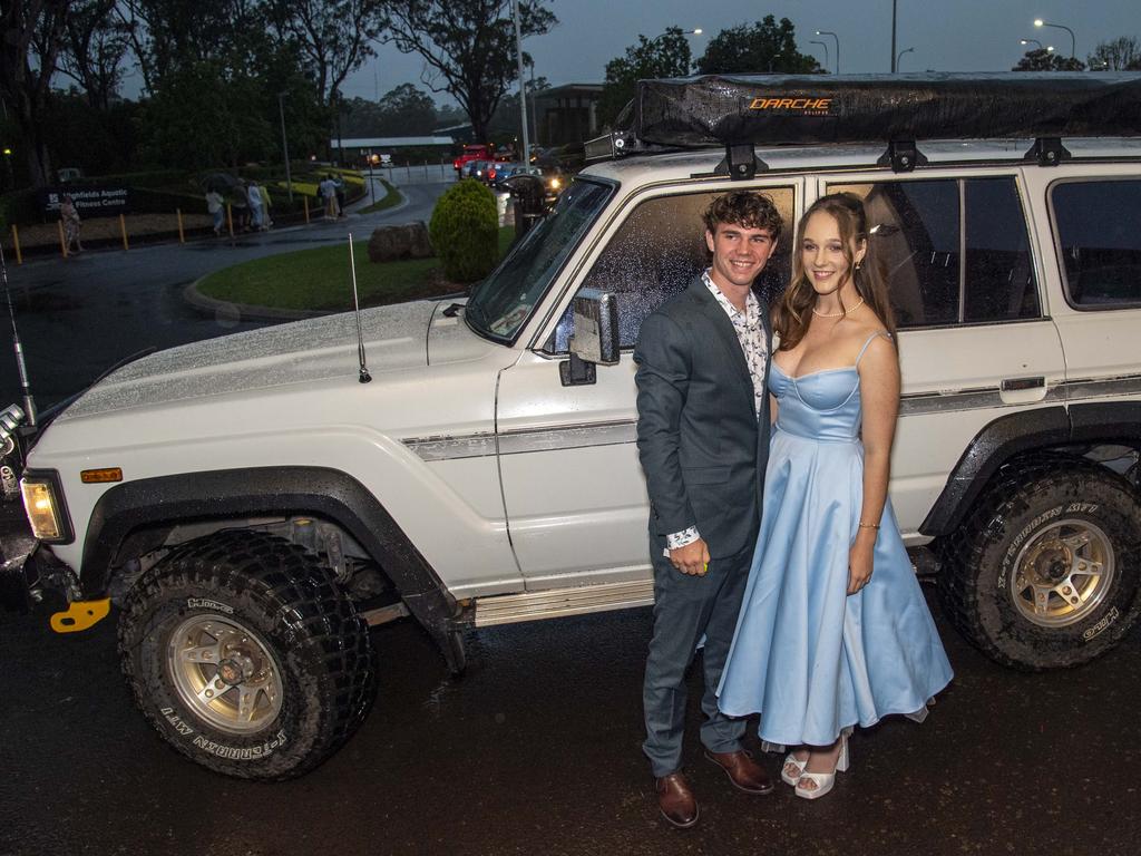 Eli Napier partnered by Kirralee Small. Highfields State Secondary College Year 12 Formal. Wednesday 13th November, 2024. Picture: Nev Madsen.