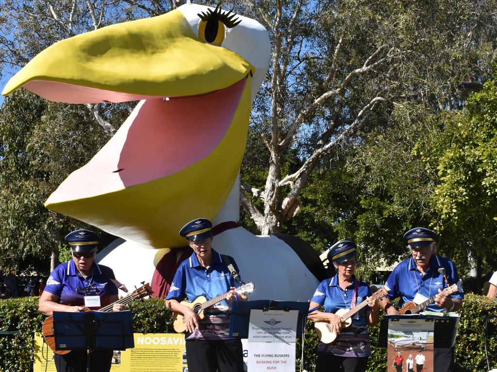 The Flying Doctors group was among the 70 buskers performing at the 2021 Noosa Come Together Festival.