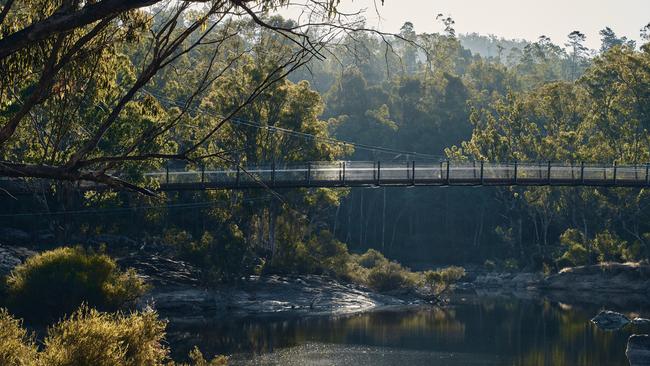 Dwaarlindjirraap Suspension Bridge designed by Iredale Pederson Hook Architects and ARUP. Picture: Peter Bennetts