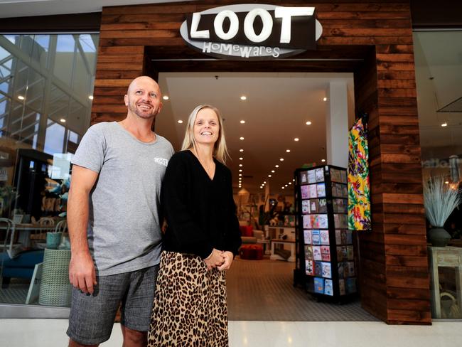 Michael and Natasha Pedlow from Loot at Tweed MallPhoto Scott Powick Newscorp