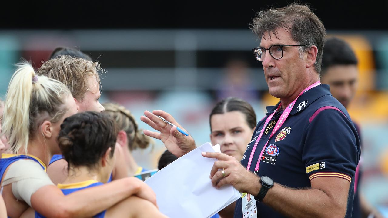 Lions coach Craig Starcevich has been named the AFLW Coach of the Year (Photo by Jono Searle/AFL Photos/via Getty Images).