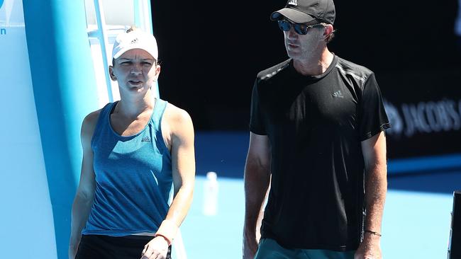 New world number 1 Simona Halep takes advice from her Australian coach Darren Cahill.