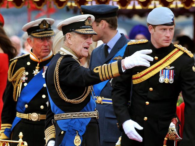 Prince Harry is said to be extremely close to his grandfather, pictured here in 2012. Picture: AFP