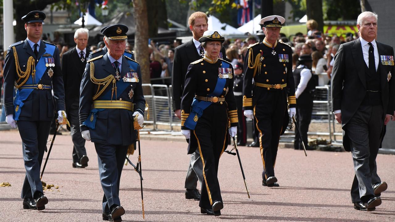 Royals unite in step at Queen’s funeral march | The Australian