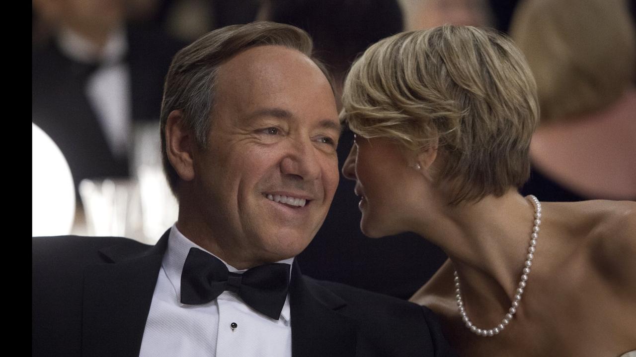 Frank Underwood, who Hollywood actor Kevin Spacey plays with his fictional wife Claire, whose character Robin Wright plays in Netflix's House of Cards. Picture: Supplied