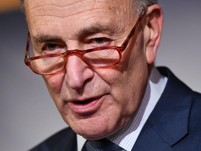 Democrat Senator majority leader Chuck Schumer. Picture: AFP