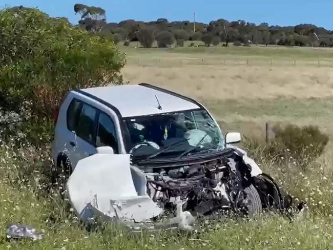 A car has collided with the steamranger on Skewes Rd at Goolwa, 10th Jan 2024 . Picture: 7NEWS,