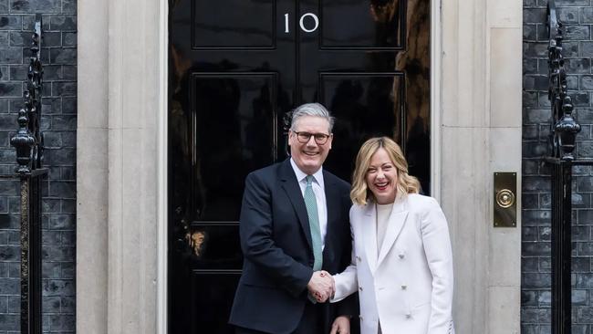 With Keir Starmer outside 10 Downing Street. Picture: Wiktor Szymanowicz/Getty Images